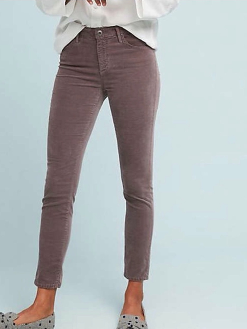 Anthropologie NWT* Stevie Ankle Corduroy Jeans in Mauve